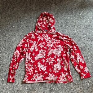 Ralph Lauren Red and White Floral Hoodie